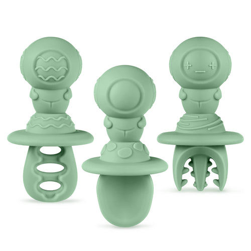 Astronaut Beginner Silicone Cutlery Set