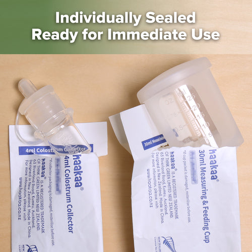 Silicone Colostrum Collector & Lidded Cup Pack (pre-sterilised) - 2ml - 6pcs