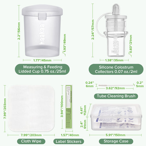 Silicone Colostrum Collector & Lidded Cup Pack (pre-sterilised) - 2ml - 6pcs