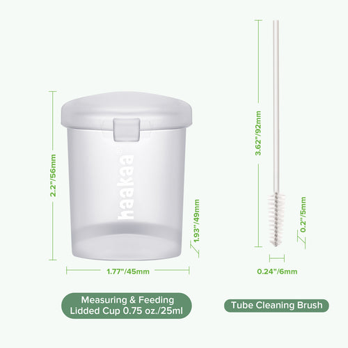 Silicone Measuring & Feeding Lidded Cup (pre-sterilised) - 25ml - 2pcs