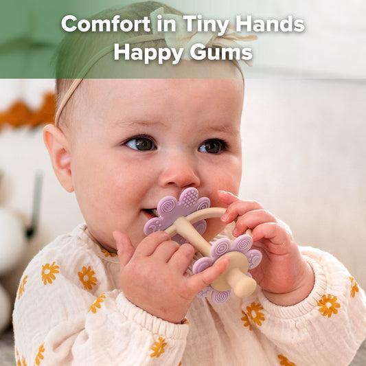 Silicone Twin Flower Teether