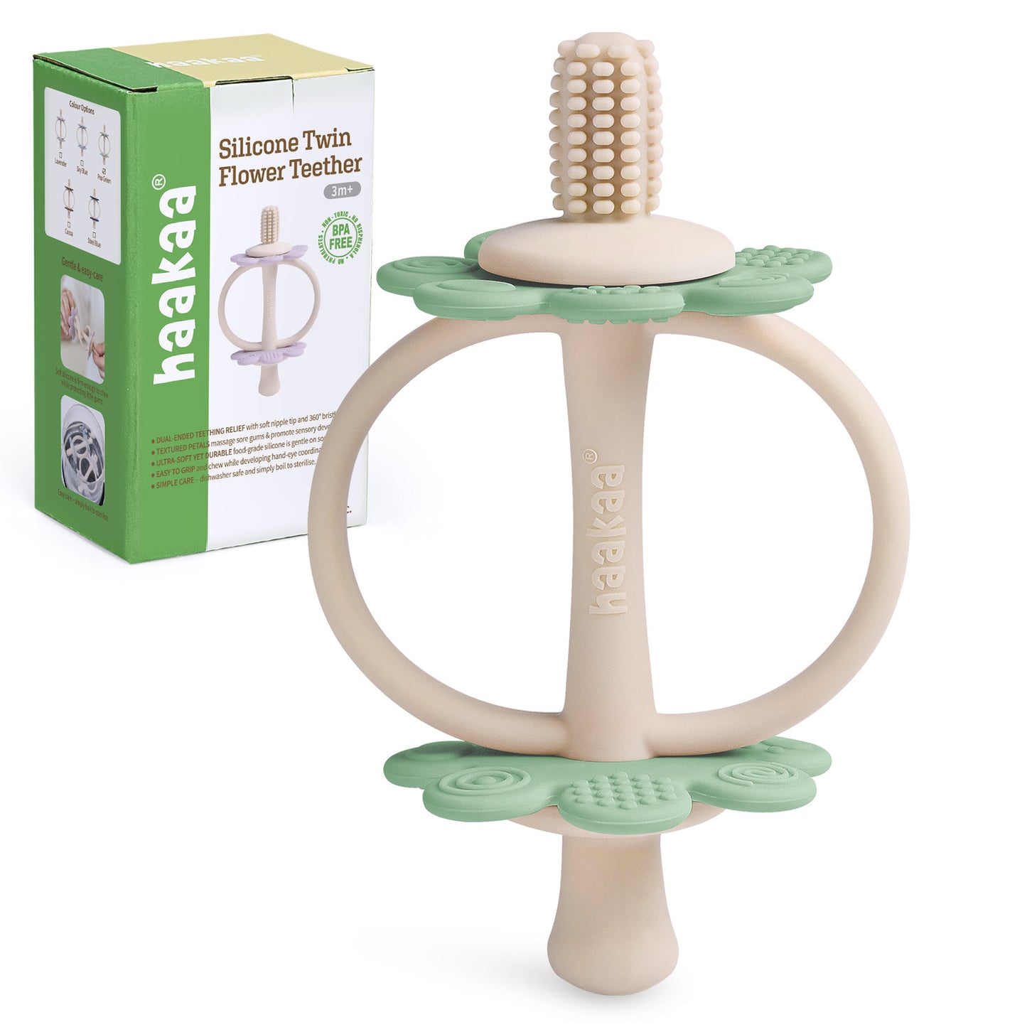 Silicone Twin Flower Teether