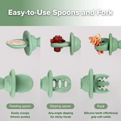 Astronaut Beginner Silicone Cutlery Set