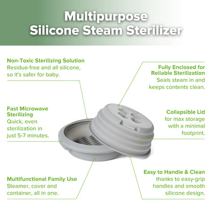 Multipurpose Silicone Microwave Steriliser & Steamer