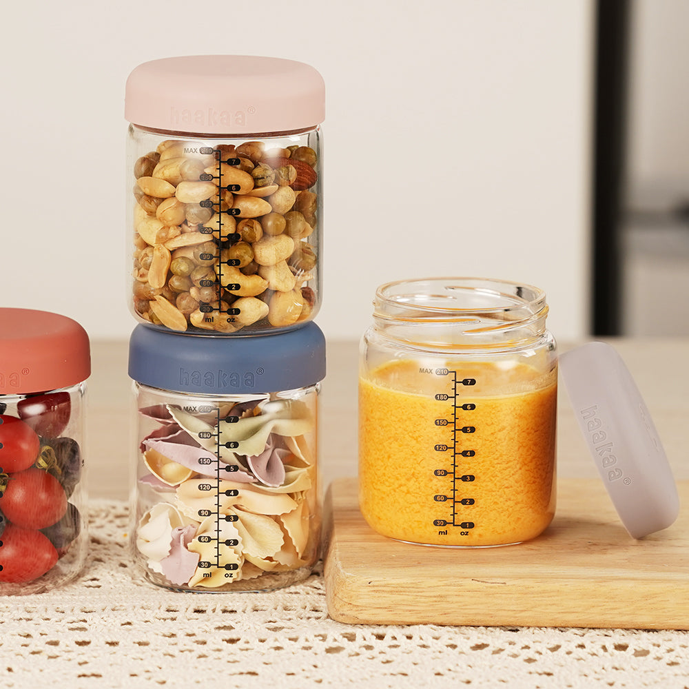 Sealed Glass Storage Jar Set - 210ml.