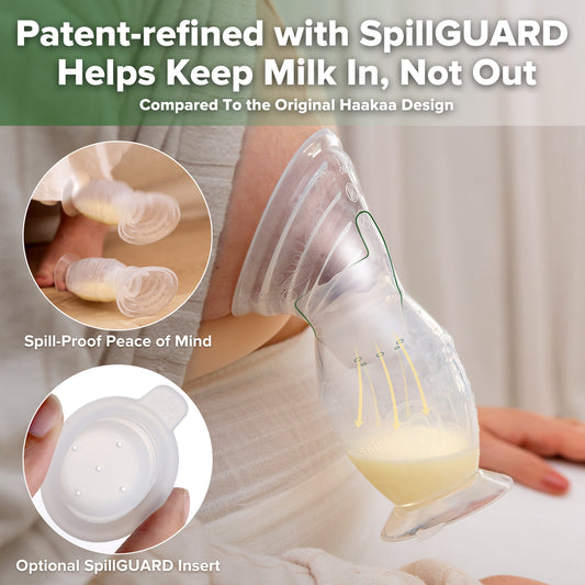 Gen. 2 Plus Silicone Manual Breast Pump + SpillGUARD Insert