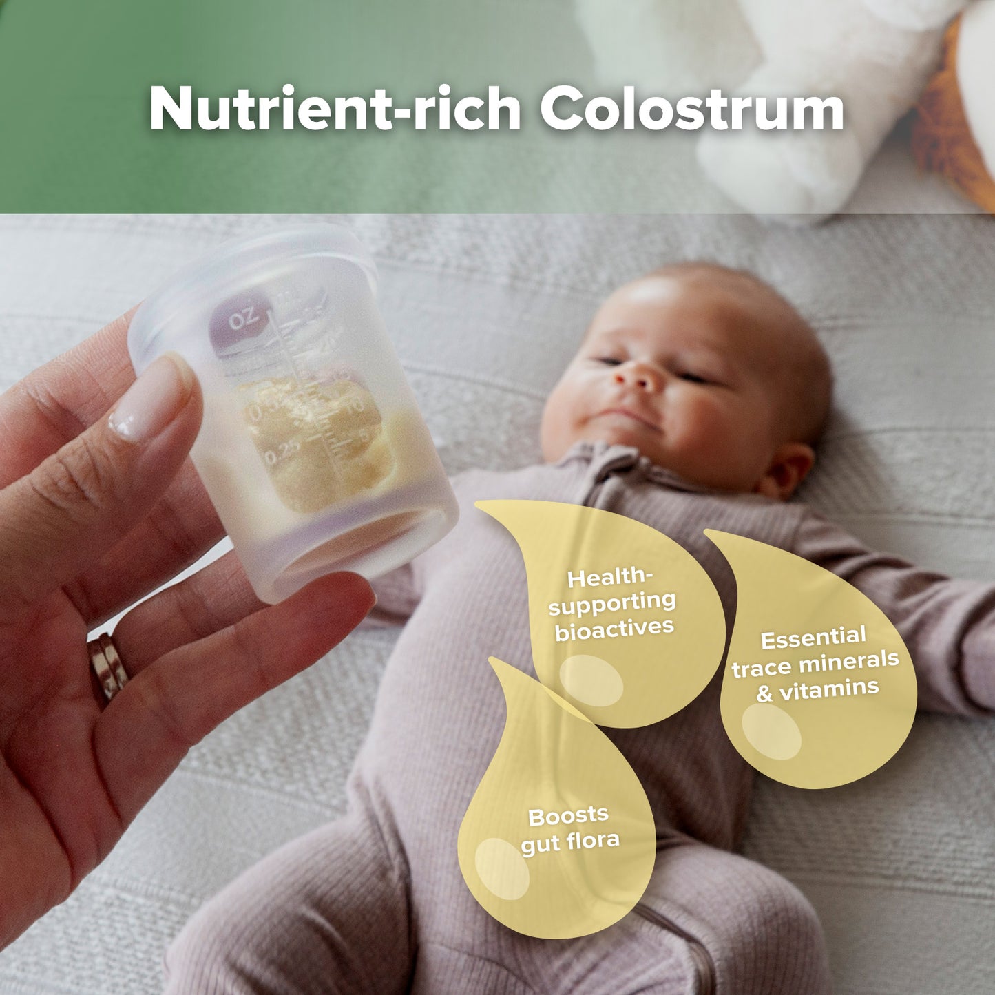 Silicone Colostrum Collector Measuring & Feeding Lidded Cup (Pre-sterilised)