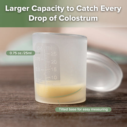Silicone Colostrum Collector Measuring & Feeding Lidded Cup (Pre-sterilised)