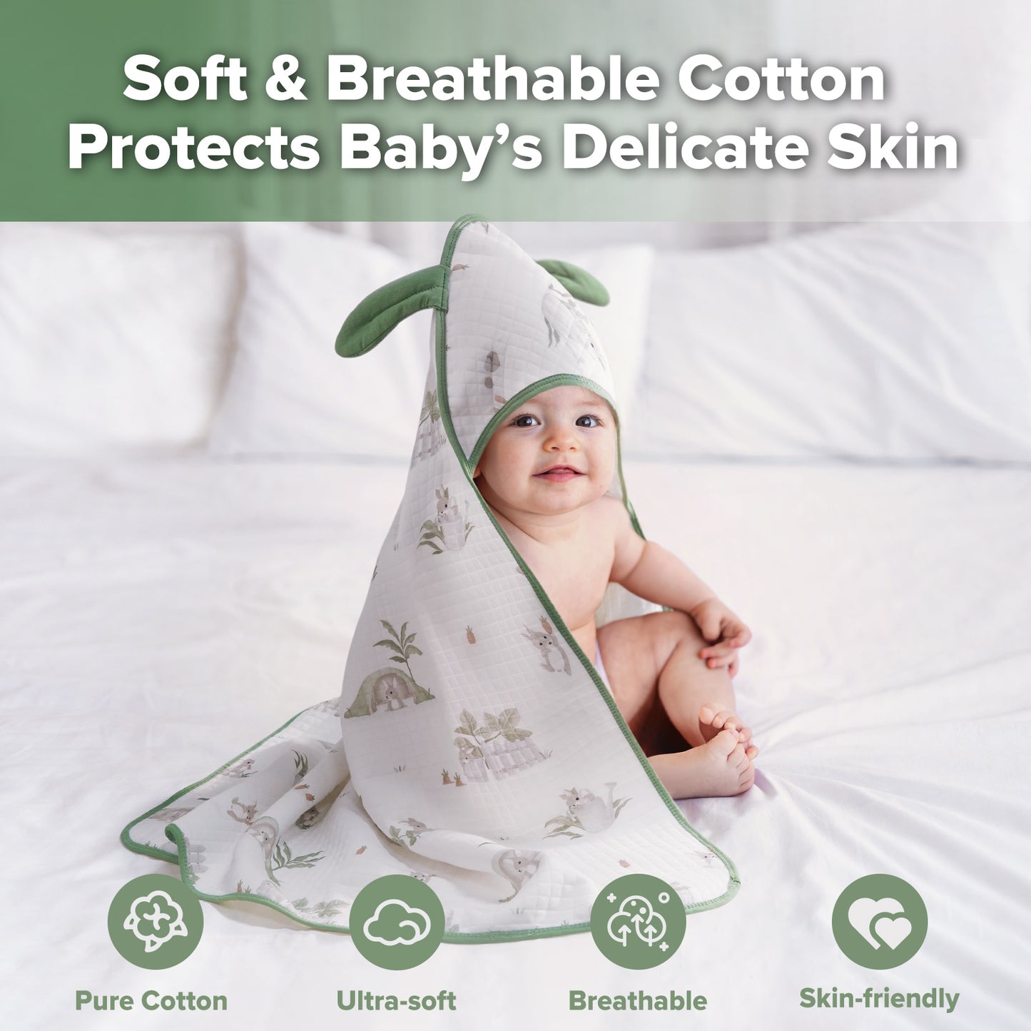 Snuggly Ears Hooded Towel