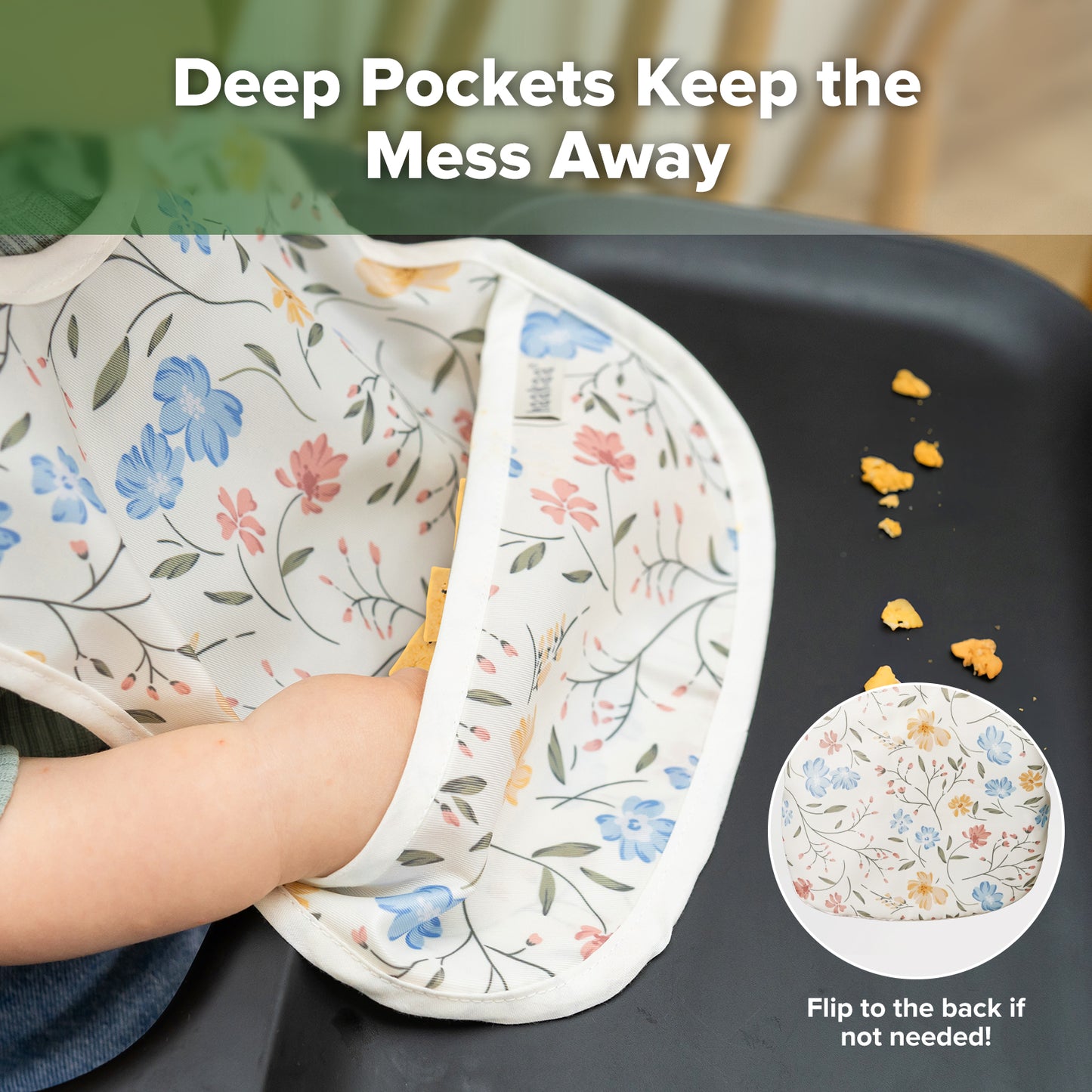 Haakaa Easy-fold Baby Bib - 2pcs