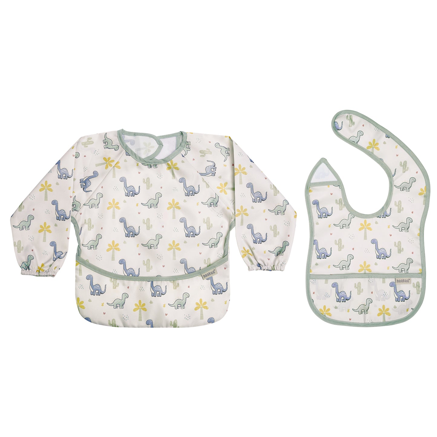 Haakaa Mess-free Smock & Bib Set