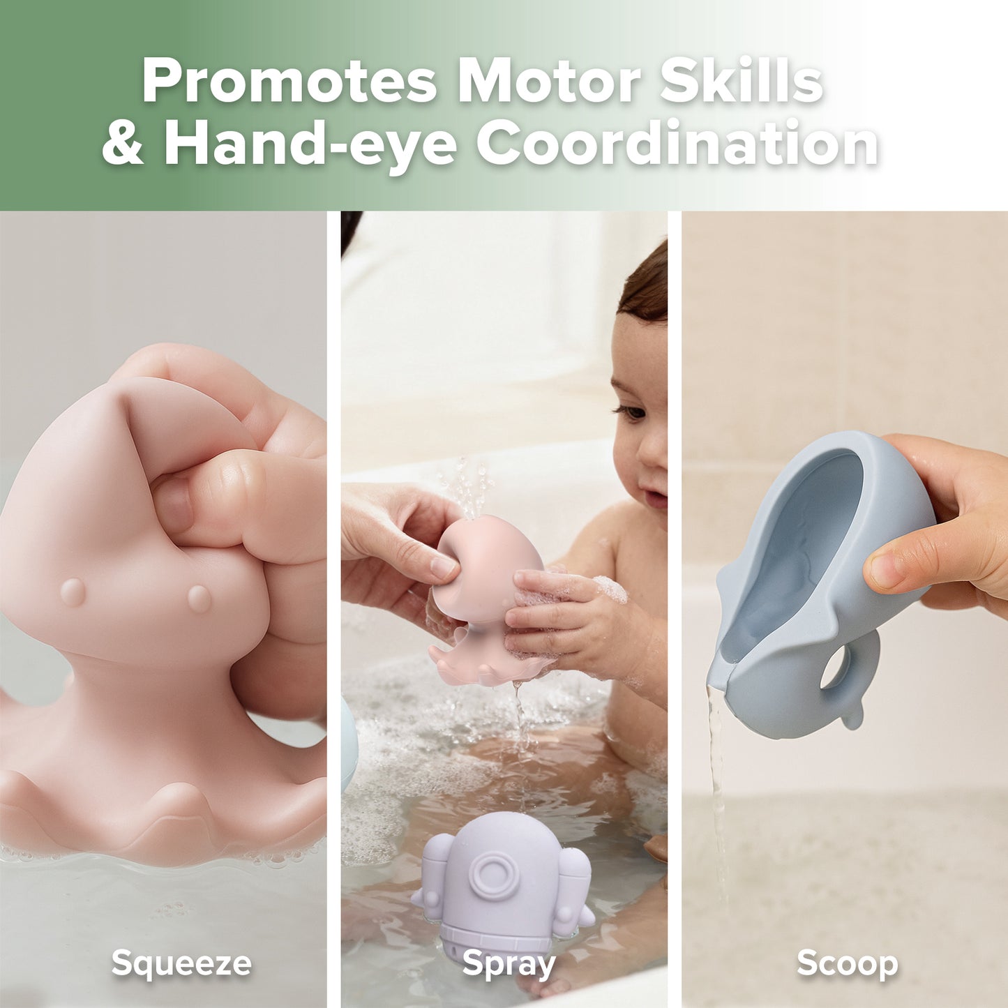 Ocean Explorer Silicone Bath Toy Set