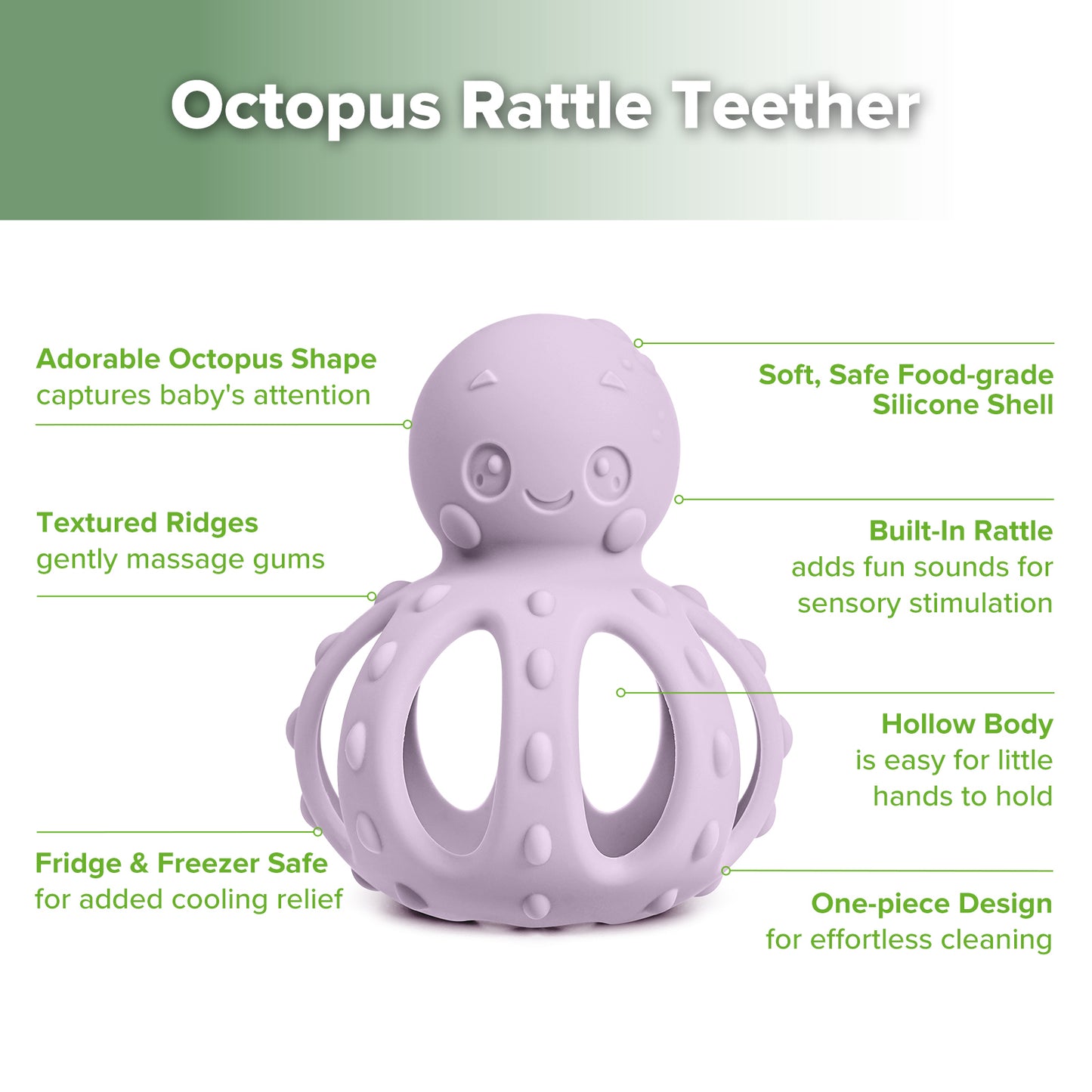 Haakaa Octopus Rattle Teether