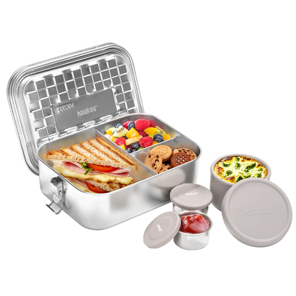 Stainless Steel Lunchbox with snack containers