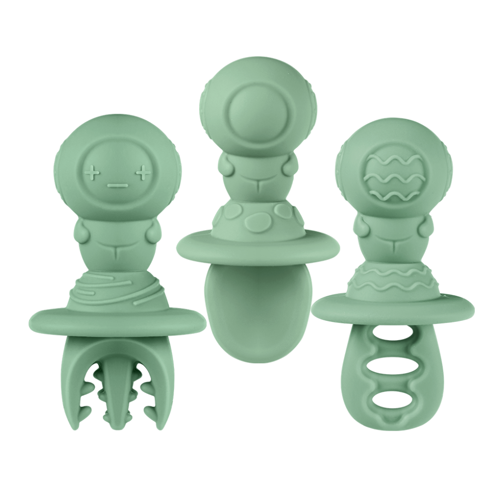 Astronaut Beginner Silicone Cutlery Set