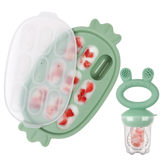 Fresh Food Feeder and Silicone Nibble Tray Set