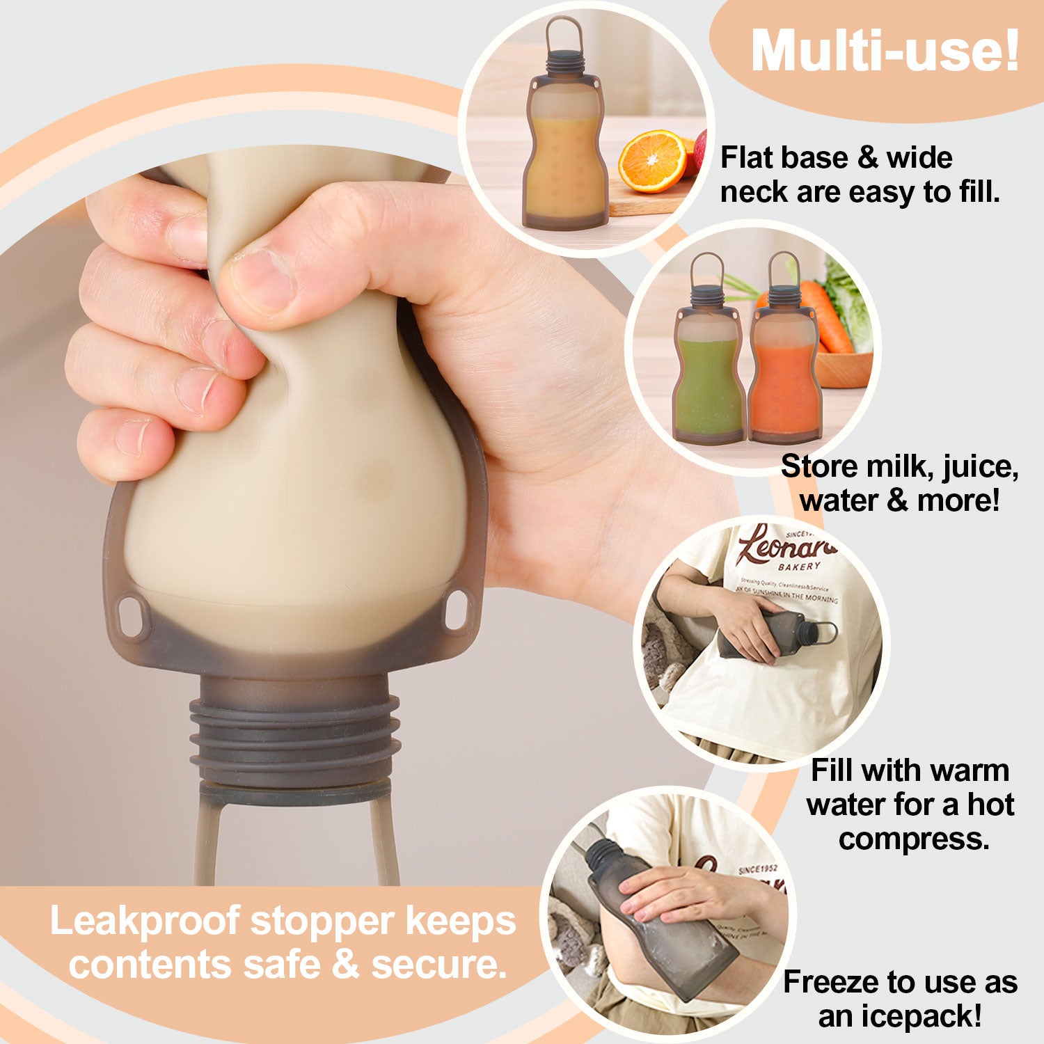 Silicone Milk Storage Bag (9oz./260ml).