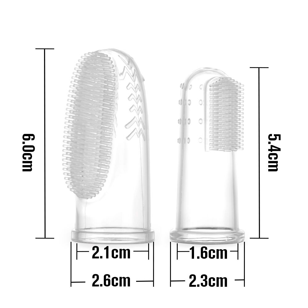 Silicone Finger Toothbrush set 2pcs (S&L) | Haakaa.