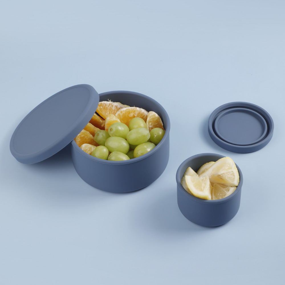 Round Silicone Food Container Set (2pcs) | Haakaa.